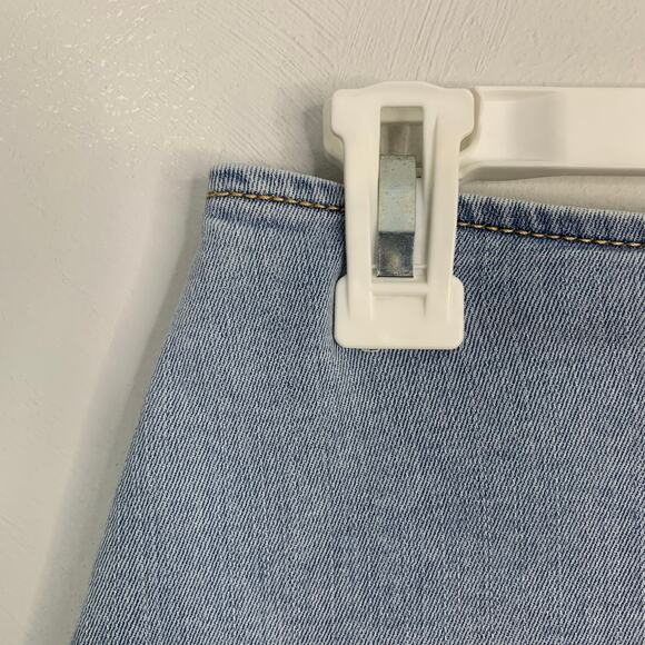 Wild Fable Notch Front Seamed Jean Mini Skirt - Picture 5 of 10